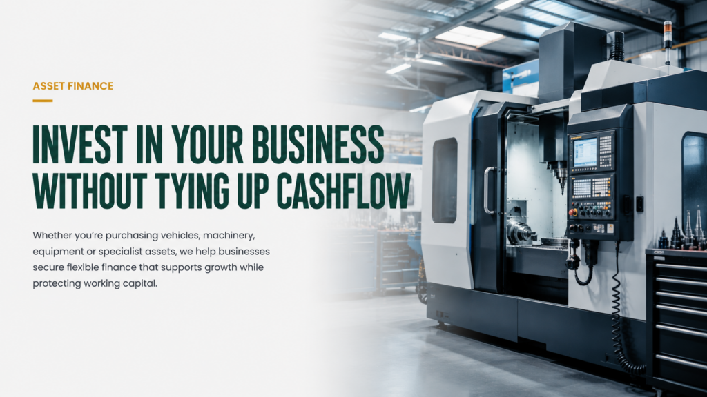 Asset finance for vehicles, machinery and business equipment
